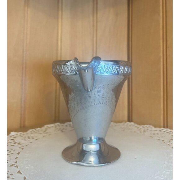 Vintage Manning Bowman Metal Creamer Art Deco Red Bakelite Handle - Picture 4 of 7